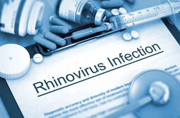 Diagnóza infekce rhinovirus. Lékařská koncepce. — Stock fotografie