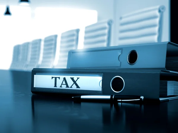Tax on Folder. Toned Image. — Stock Photo, Image
