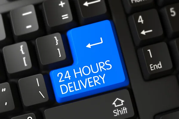 24 Hours Delivery Keypad. — Stock Photo, Image