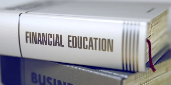 Könyvcím a pénzügyi oktatás. — Stock Fotó