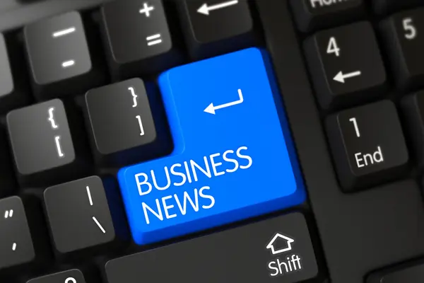 Business News Key. — Stock Photo, Image