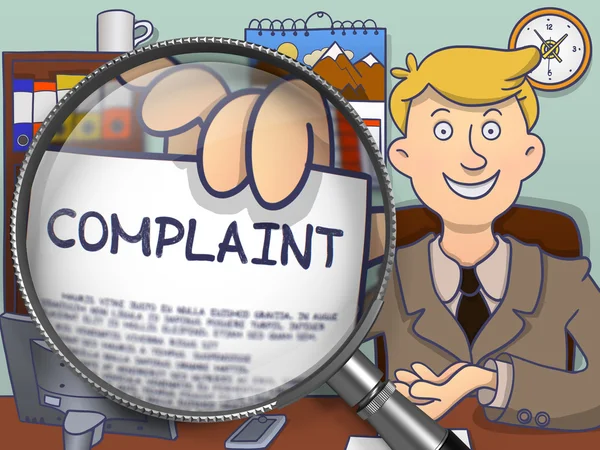 Complaint through Magnifier. Doodle Style. — Stock Photo, Image