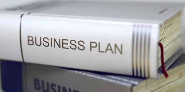 Business plan-titel van het bedrijfs boek. — Stockfoto