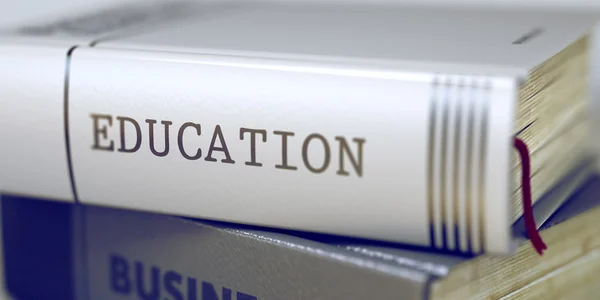 Vzdělání-název obchodního knihy. — Stock fotografie