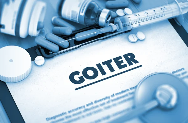 Goiter Diagnosis. Medical Concept. — Stockfoto