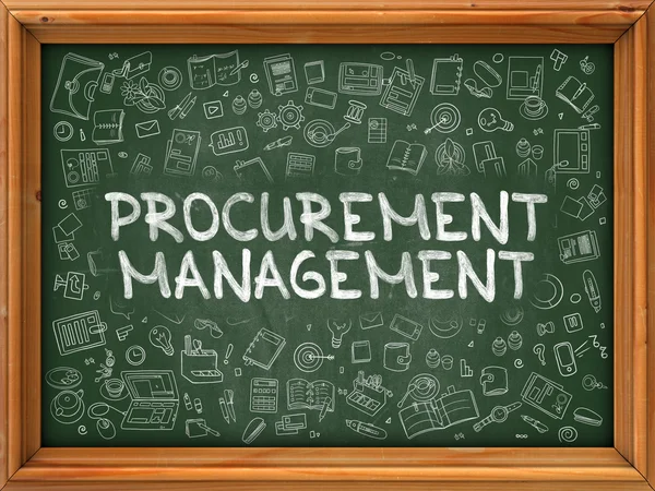 Procurement Management - Hand Drawn on Green Chalkboard. — Stock Photo, Image