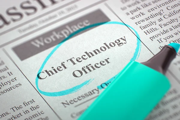 Estavam contratando Chief Technology Officer . — Fotografia de Stock