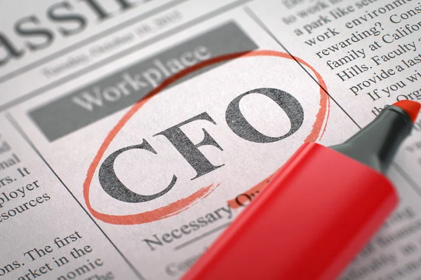 Job Opening CFO. — Zdjęcie stockowe