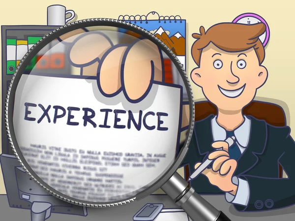 Experience through Magnifier. Doodle Design. — Stock Photo, Image