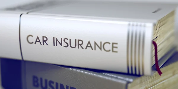 Car Insurance. Book Title on the Spine. — ストック写真