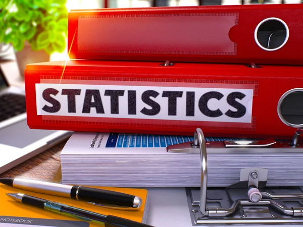 Statistiche su Red Office Folder. Immagine tonica . — Foto Stock