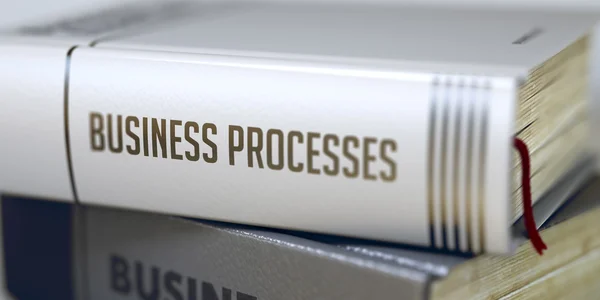 Business Processes. Book Title on the Spine. — Stock Photo, Image