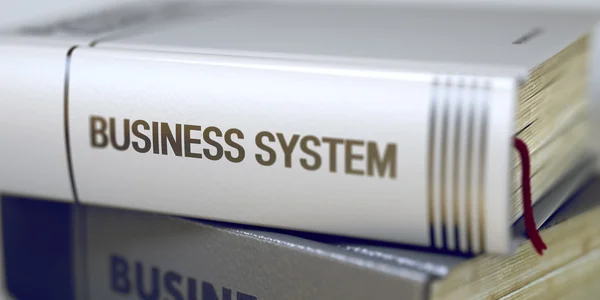 Título do Livro. Sistema de negócios . — Fotografia de Stock