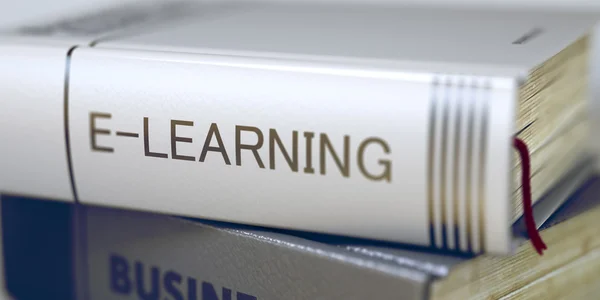 E-learning  - Book Title. — Stock Photo, Image