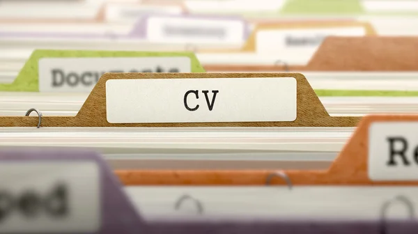 CV Concept. Folders in Catalog. — Stock Fotó
