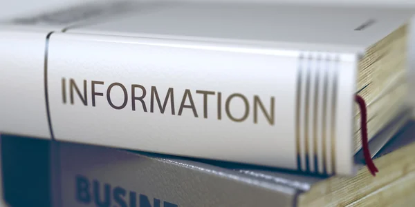Information Concept. Book Title. — Stock Photo, Image