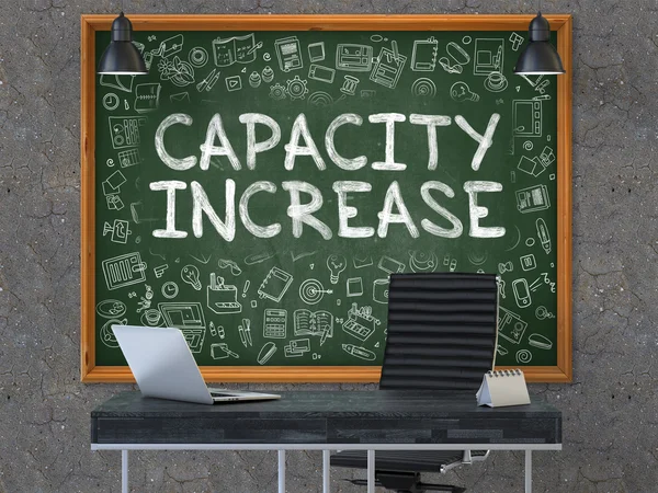 Capacity Increase - Hand Drawn on Green Chalkboard. — Stock Photo, Image