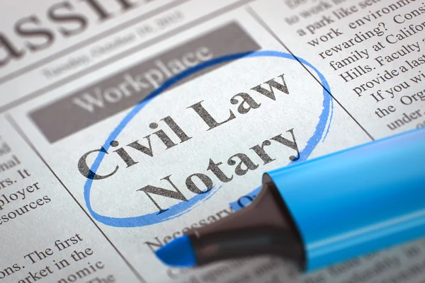 Prawo cywilne notariusz Job Vacancy. — Zdjęcie stockowe