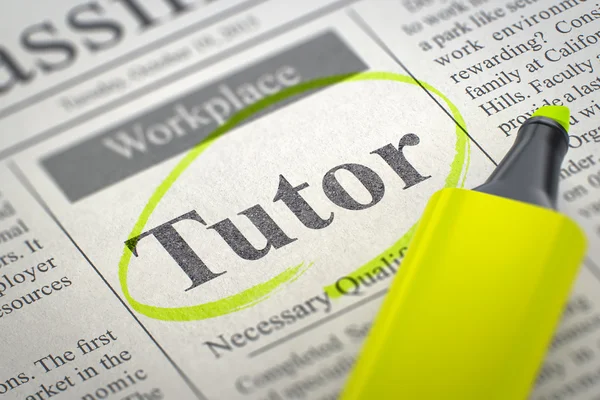 Jobopening Tutor. — Stockfoto