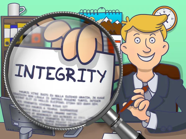 Integrity through Lens. Doodle Design. — Stock Photo, Image