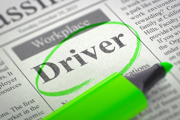 Stiamo assumendo il driver . — Foto Stock