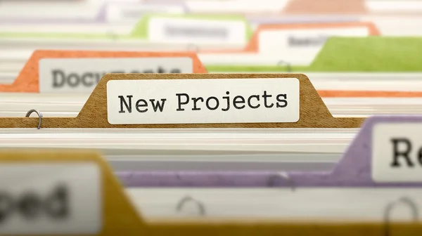 New Projects on Business Folder in Catalog. — Stock Photo, Image