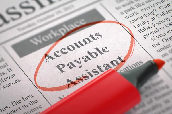 Ora Assumere Account Payable Assistant . — Foto Stock