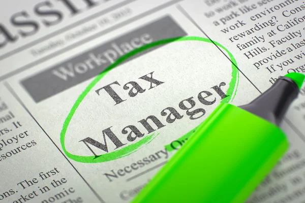 Tax Manager Job Vacancy. — Stock Photo, Image