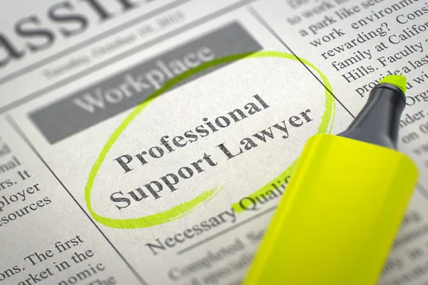 Professional Support Lawyer Word lid van ons team. — Stockfoto