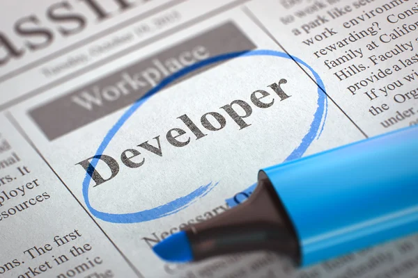 Were Hiring Developer. — Stock Photo, Image