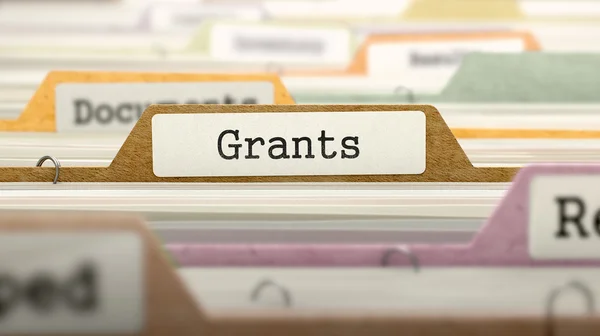 Grants Concept on Folder Register. — Stock Photo, Image