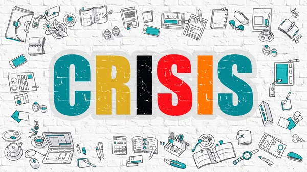 Crisis in Multicolor. Doodle Design. — Stock Photo, Image