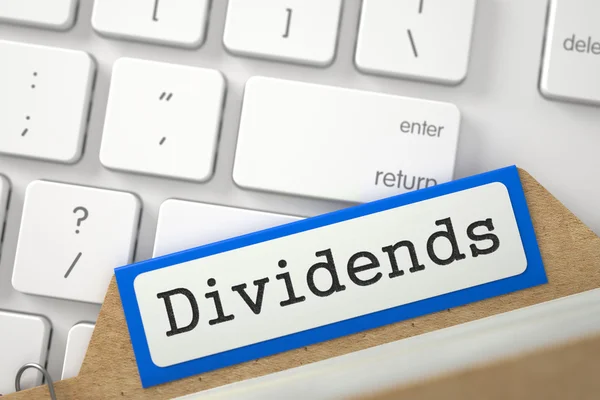 Ordina dividendi scheda indice . — Foto Stock