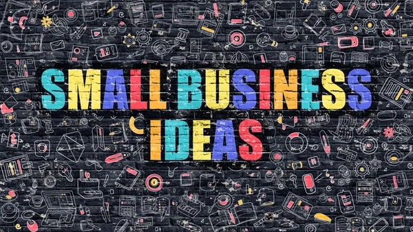 Small Business Ideas in Multicolor. Doodle Design. — Stock Photo, Image