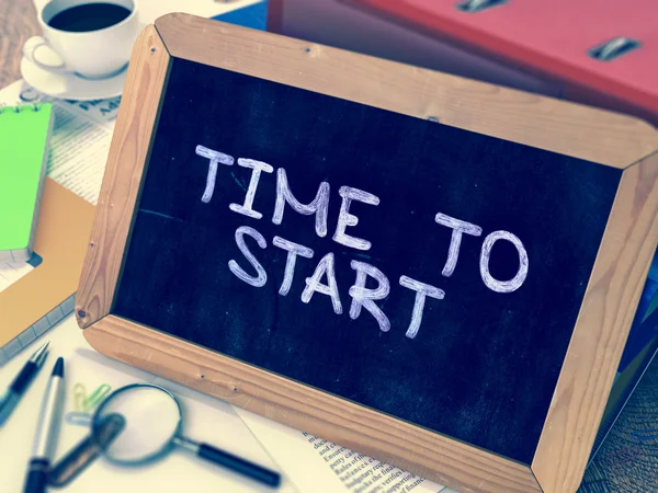 Time to Start Concept Hand Drawn on Chalkboard. — Stock Photo, Image