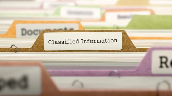 Concetto di informazioni classificate sul registro delle cartelle . — Foto Stock