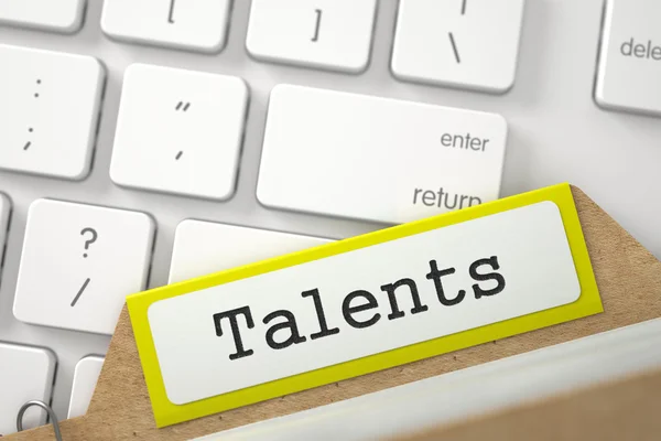 Folder Index  Talents. — Stock Photo, Image