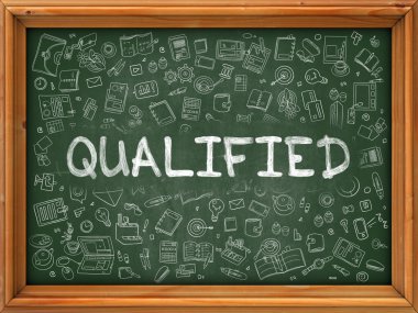 El Çizilmiş Nitelikli Yeşil Chalkboard.