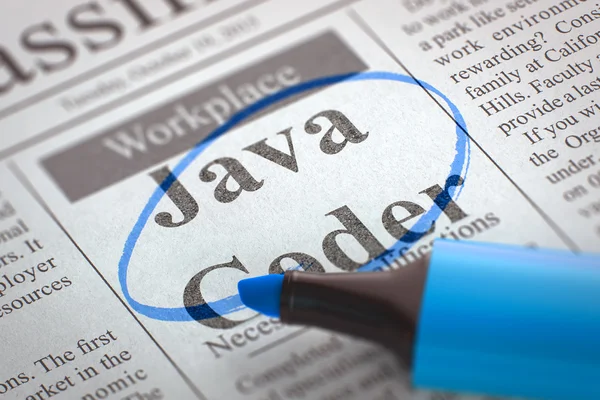 Agora Contratando Java Coder . — Fotografia de Stock