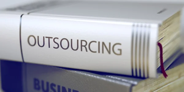 Outsourcing-Konzept auf Buchtitel. — Stockfoto