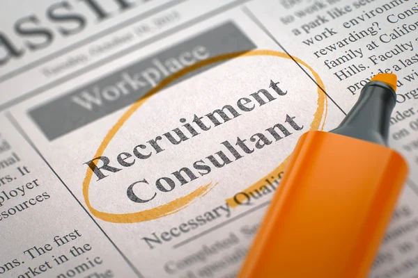 Vacature recruitment consultant. — Stockfoto