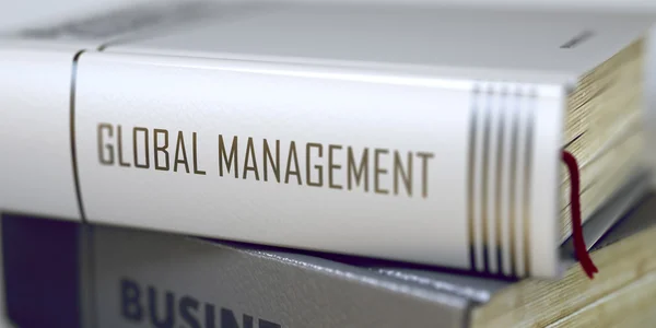 Global Management Concept på boktitel. — Stockfoto