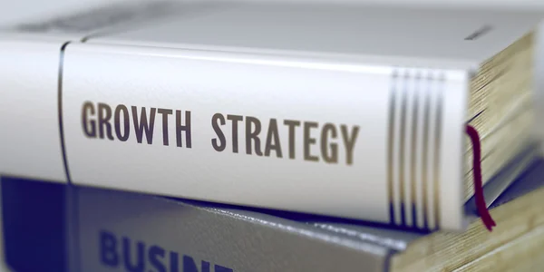 Wachstumsstrategie - Buchtitel. — Stockfoto