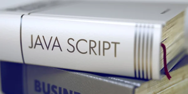Java-skript-namn på företags bok. — Stockfoto