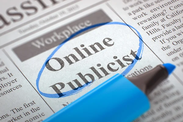 Online publicist Word lid van ons team. — Stockfoto