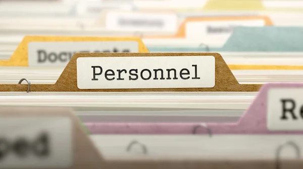 File Folder Labeled as Personnel. — Stock Photo, Image