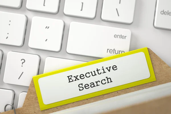 Arkivera bokmärken av kort index med Executive Search. — Stockfoto