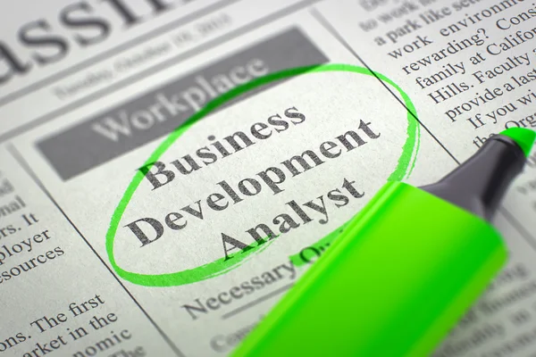 Analista de Desenvolvimento de Negócios de Abertura de Emprego . — Fotografia de Stock