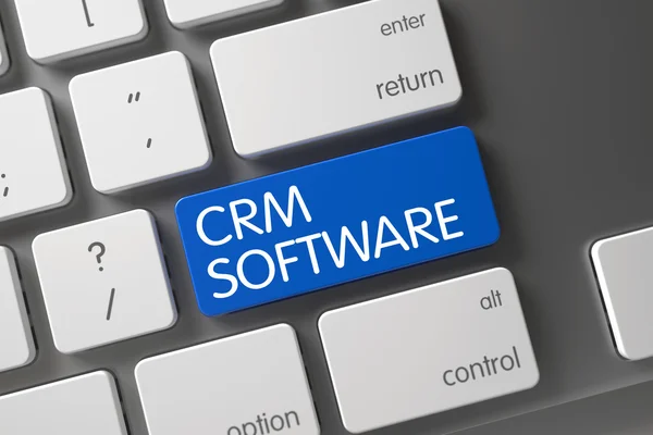 Botão de software Crm . — Fotografia de Stock