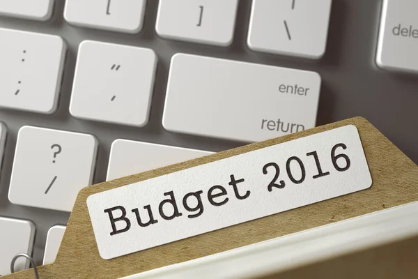 Sort Index Card  Budget 2016. — Stock Photo, Image